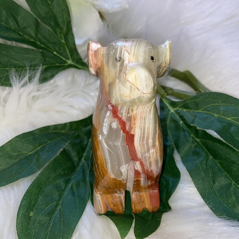 Carved Stone Dog Statue Figurine Collectible Decor - Picture 6 of 17